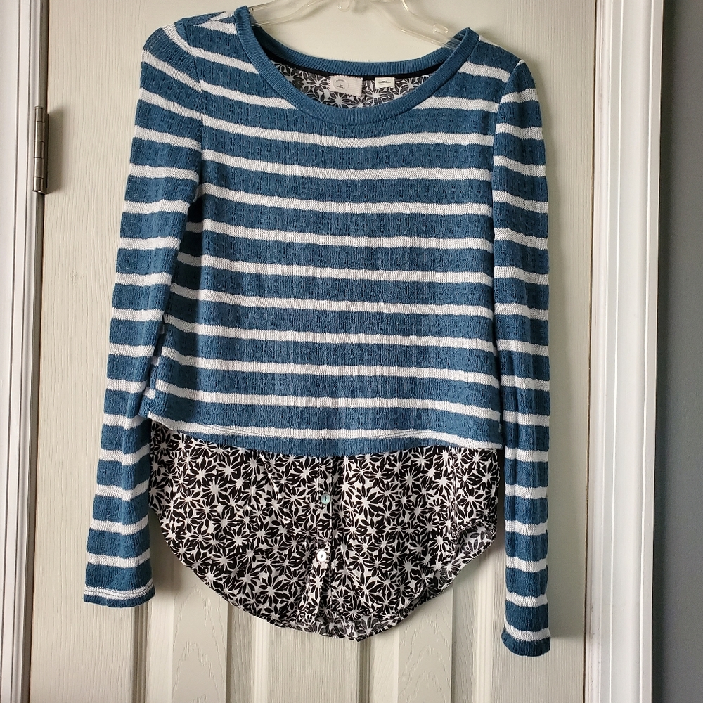 Anthropologie Postmark Layered Ginny Pullover